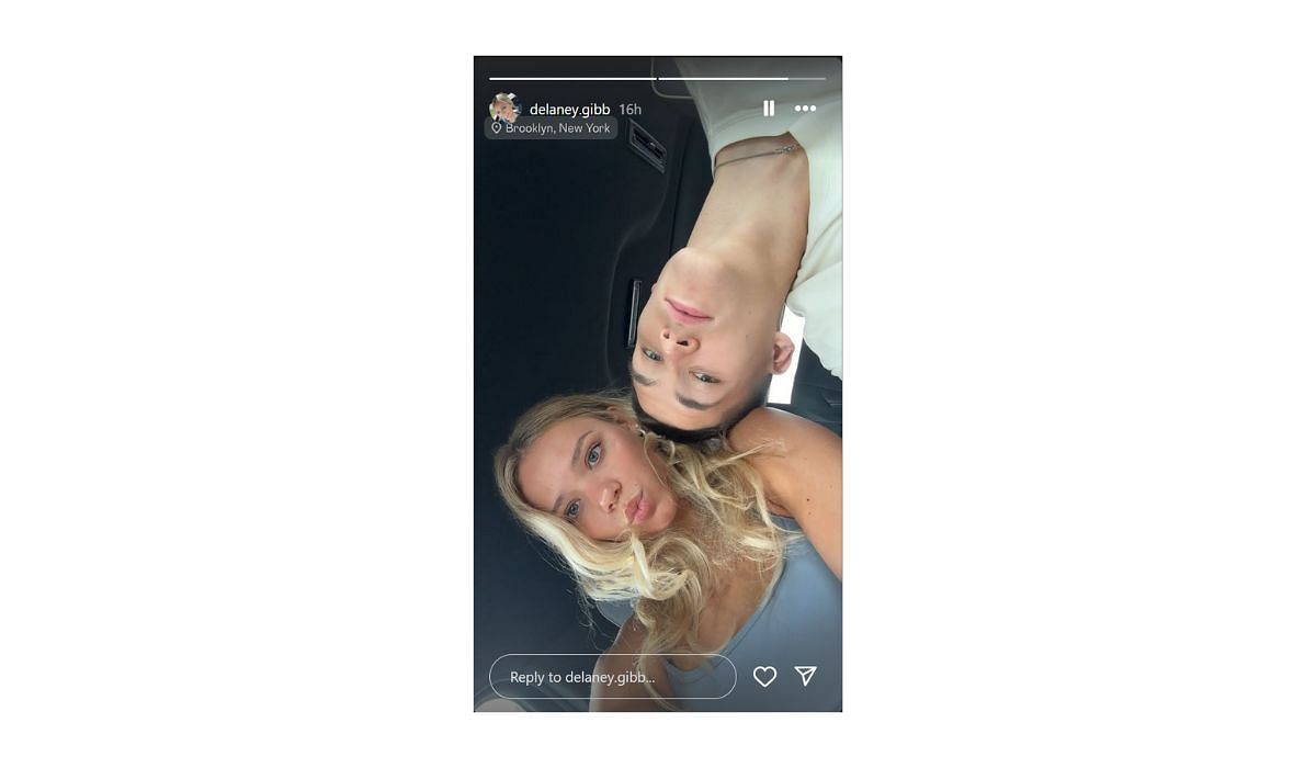 Delaney Gibb shares an adorable image with Egor Demin from Brooklyn (Source: Delaney Gibb/Instagram)